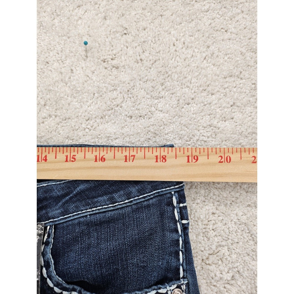 Wrangler Rock 47 Womens Ultra Low Rise Bootcut Jeans Dark Wash 32x34 NWT - Picture 6 of 12